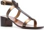 Ralph Lauren Collection Dyllon leren sandalen Goud - Thumbnail 2