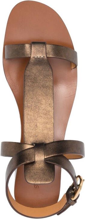 Ralph Lauren Collection Dyllon leren sandalen Goud