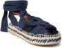 Ralph Lauren Collection Lilyann zijden sandalen Blauw - Thumbnail 2