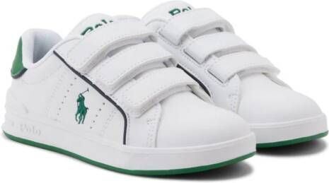 Ralph Lauren Kids Polo Pony sneakers met klittenband Wit