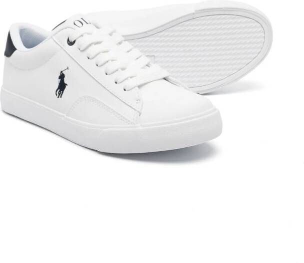 POLO RALPH LAUREN KIDS Theron sneakers met pony patroon Wit
