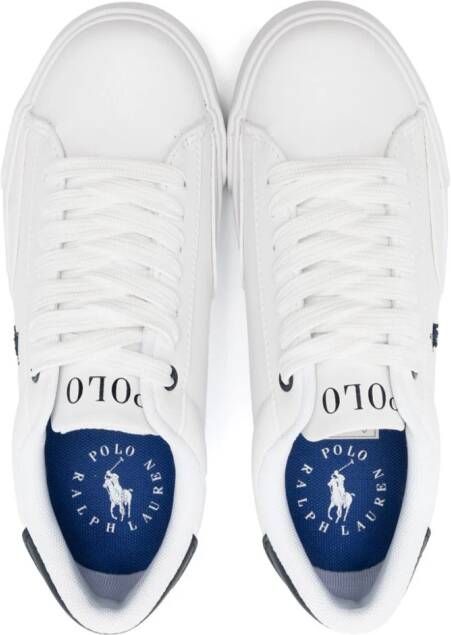 POLO RALPH LAUREN KIDS Theron sneakers met pony patroon Wit