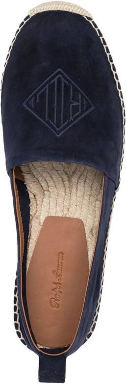 Ralph Lauren Purple Label Espadrilles met geborduurd logo Blauw