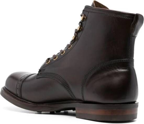 Ralph Lauren RRL Bowery leren veterlaarzen Bruin