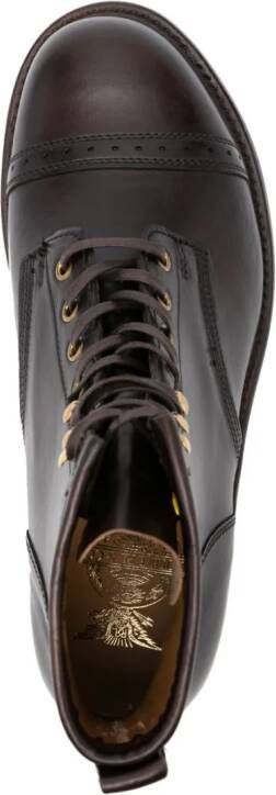 Ralph Lauren RRL Bowery leren veterlaarzen Bruin