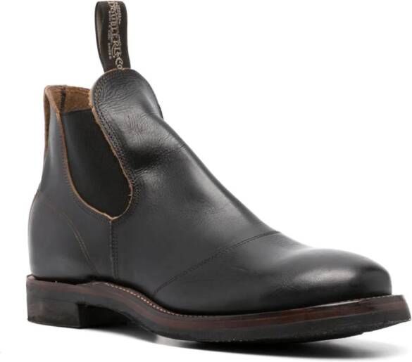 Ralph Lauren RRL Congress leren Chelsea laarzen Zwart