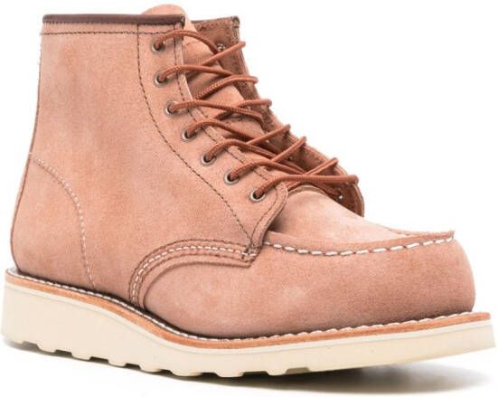 Red Wing Shoes Classic Moc suède laarzen Roze