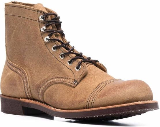 Red Wing Shoes Iron Ranger leren enkellaarzen Bruin