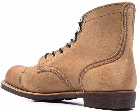 Red Wing Shoes Iron Ranger leren enkellaarzen Bruin