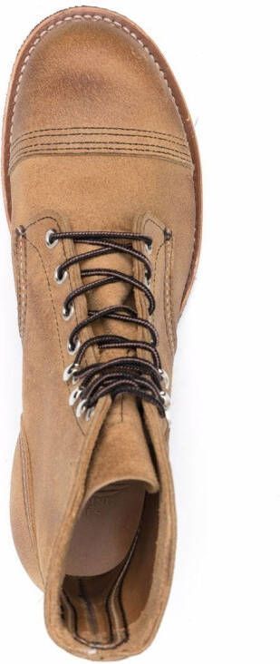 Red Wing Shoes Iron Ranger leren enkellaarzen Bruin