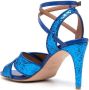 RED(V) 95 mm leren sandalen met gekruiste bandjes Blauw - Thumbnail 3
