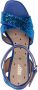 RED(V) 95 mm leren sandalen met gekruiste bandjes Blauw - Thumbnail 4
