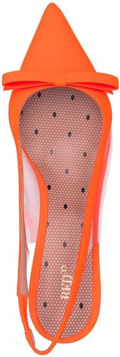 RED(V) Sandie slingback pumps met puntige neus Oranje