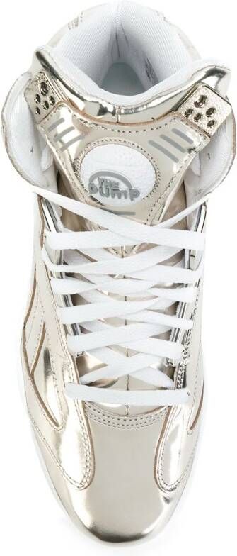 Reebok lace up hi-tops Metallic