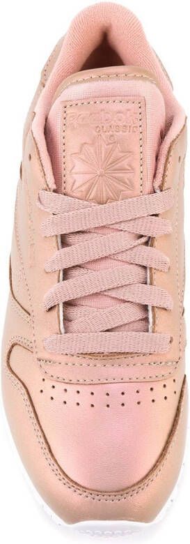 Reebok metallic lace-up sneakers Roze