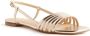 Reformation Millie Lattice leren sandalen Goud - Thumbnail 2