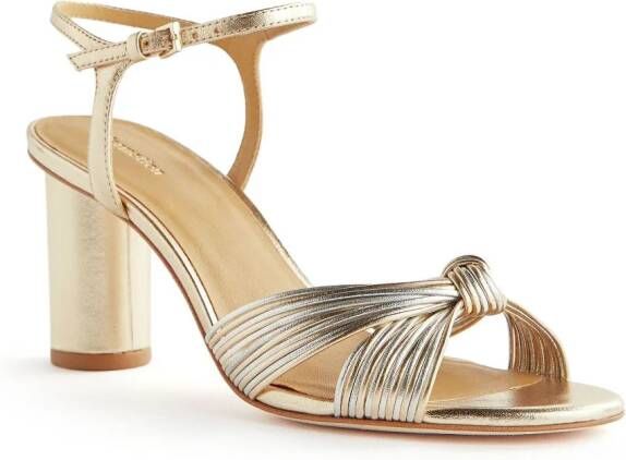 Reformation Petra leren sandalen Goud