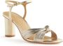 Reformation Petra leren sandalen Goud - Thumbnail 2