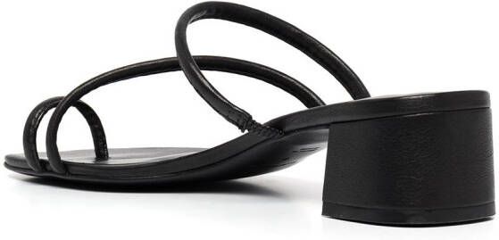 Reformation Meena 35mm sandalen met teenring Zwart