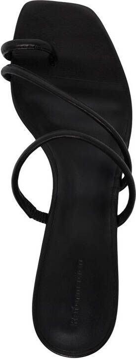 Reformation Meena 35mm sandalen met teenring Zwart