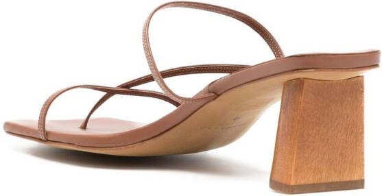 Rejina Pyo Harley sandalen met vierkante neus Bruin