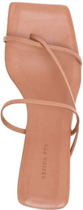 Rejina Pyo Harley sandalen met vierkante neus Bruin