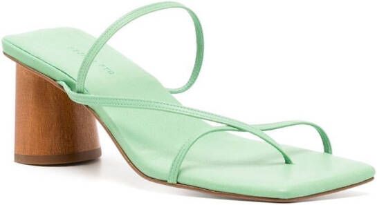 Rejina Pyo Harley sandalen met vierkante neus Groen