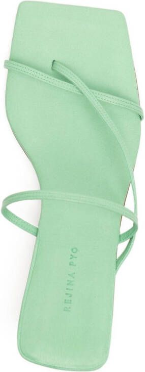 Rejina Pyo Harley sandalen met vierkante neus Groen