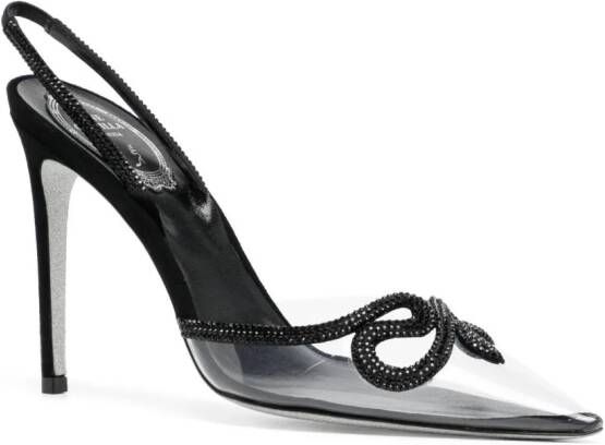 René Caovilla Sandalen met stras Zwart