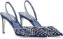 René Caovilla Carrie suède slingback pumps Blauw - Thumbnail 2