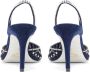 René Caovilla Carrie suède slingback pumps Blauw - Thumbnail 3