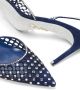 René Caovilla Carrie suède slingback pumps Blauw - Thumbnail 4