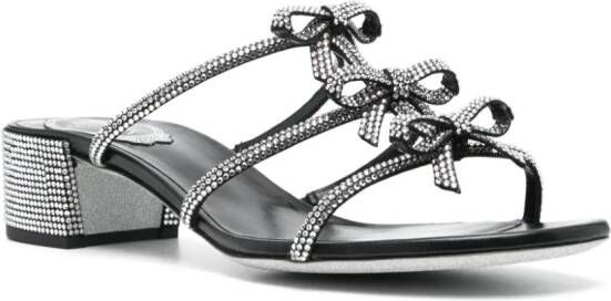 René Caovilla 35 mm Caterina sandalen Zwart