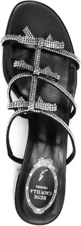 René Caovilla 35 mm Caterina sandalen Zwart