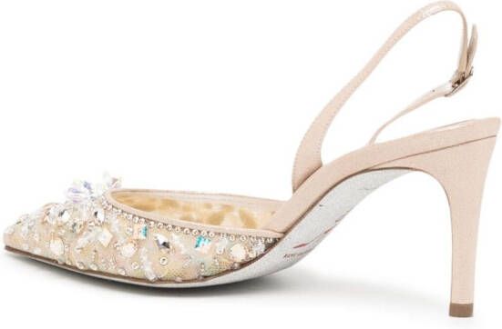 René Caovilla Chandelier leren pumps Goud