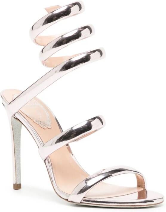 René Caovilla Cleo sandalen met metallic afwerking Roze