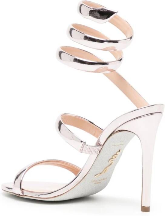 René Caovilla Cleo sandalen met metallic afwerking Roze