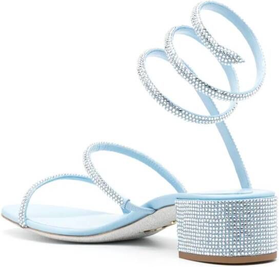 René Caovilla Cleo 40mm sandalen verfraaid met kristallen Blauw