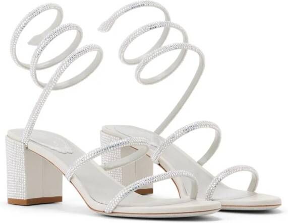 René Caovilla Cleo 60mm leren sandalen Wit