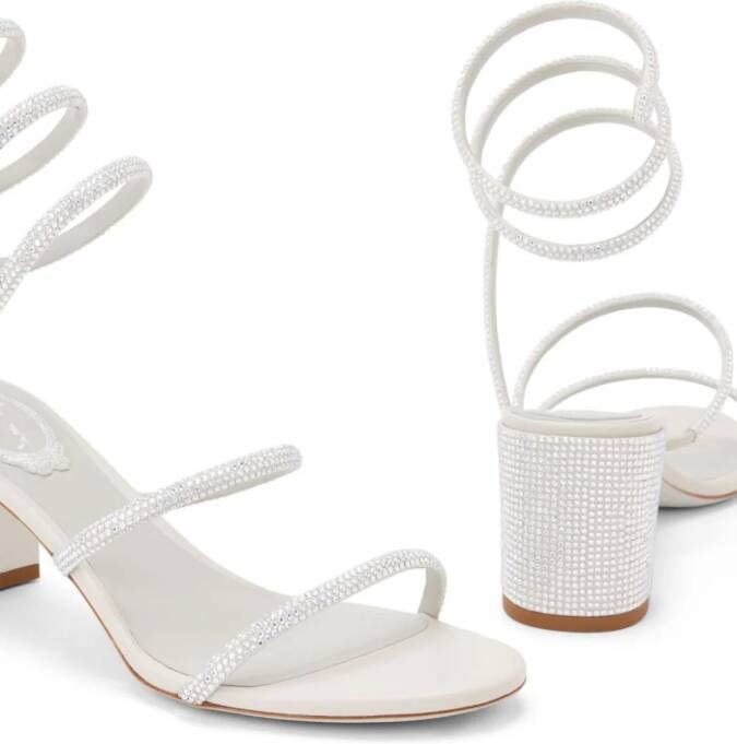 René Caovilla Cleo 60mm leren sandalen Wit