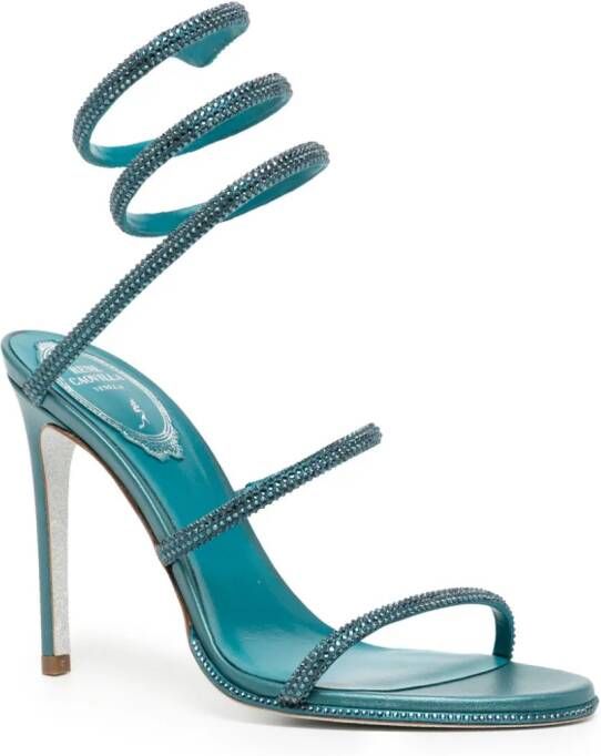 René Caovilla Cleo sandalen verfraaid met kristallen Blauw
