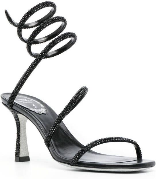 René Caovilla Cleo sandalen met kristal Zwart