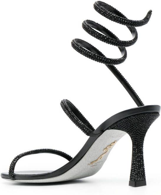 René Caovilla Cleo sandalen met kristal Zwart