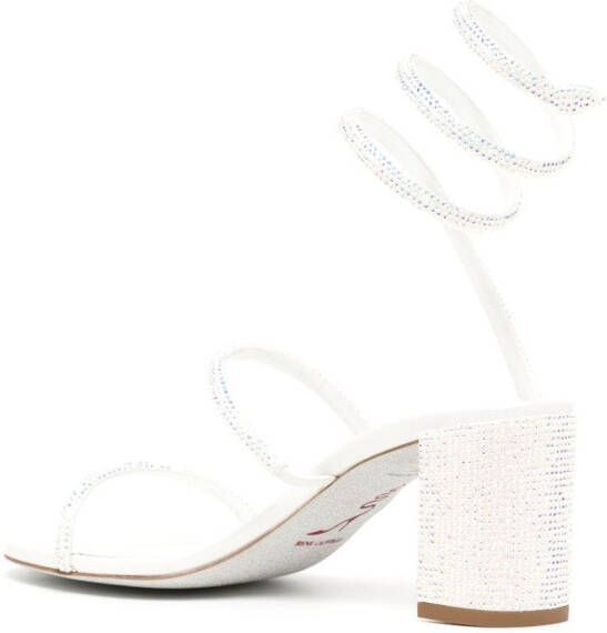 René Caovilla Cleo sandalen verfraaid met kristal Wit