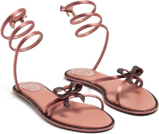 René Caovilla Cleo wikkelsandalen Roze
