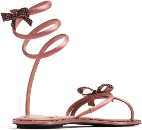 René Caovilla Cleo wikkelsandalen Roze