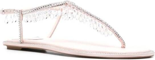 René Caovilla Diana sandalen verfraaid met kristallen Roze