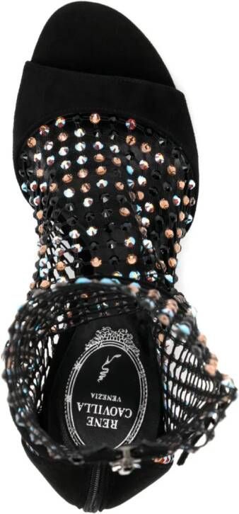 René Caovilla 80 mm Galaxia sandalen Zwart
