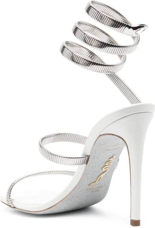 René Caovilla Juniper 105 metallic sandalen Zilver