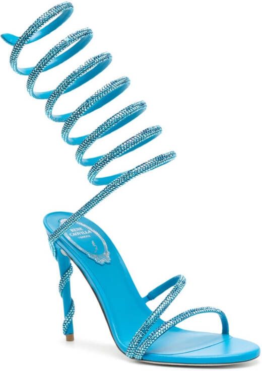 René Caovilla Margot sandalen verfraaid met kristallen Blauw